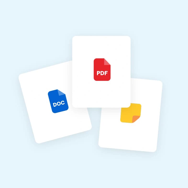 Upload PDFs, notes, textbooks, and videos to create an exam cheat sheet in MyLens AI